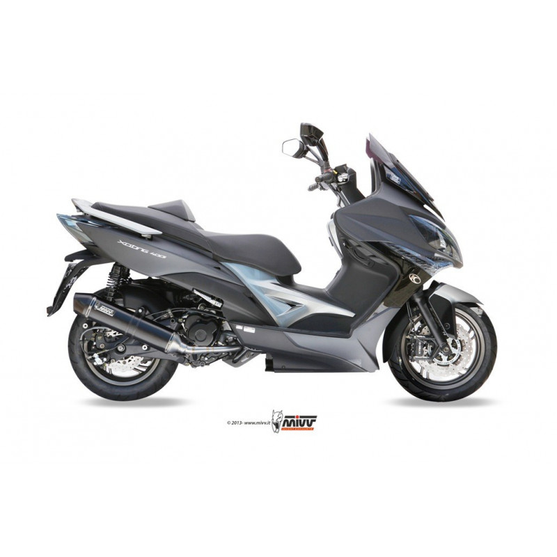 MIVV Kymco Xciting 400 2013 2016 Stronger Sport Imp. compl./full sys. 1x1 Steel black