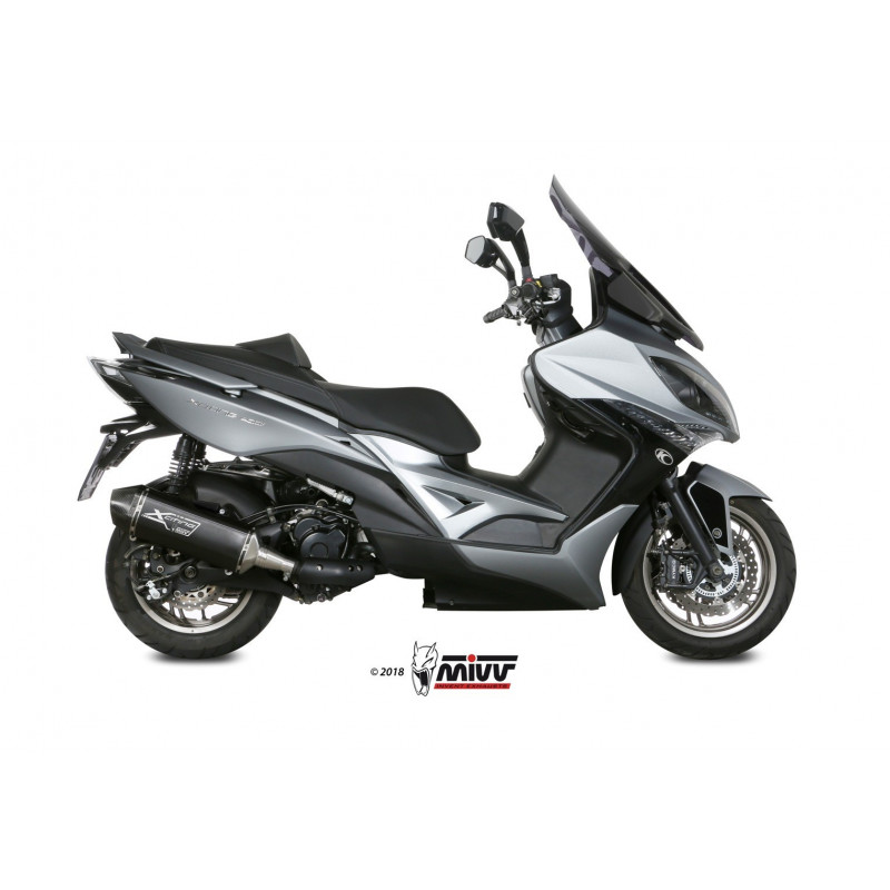 MIVV Kymco Xciting 400i 2013 2018 Speed Edge Sport Slip-on Steel black