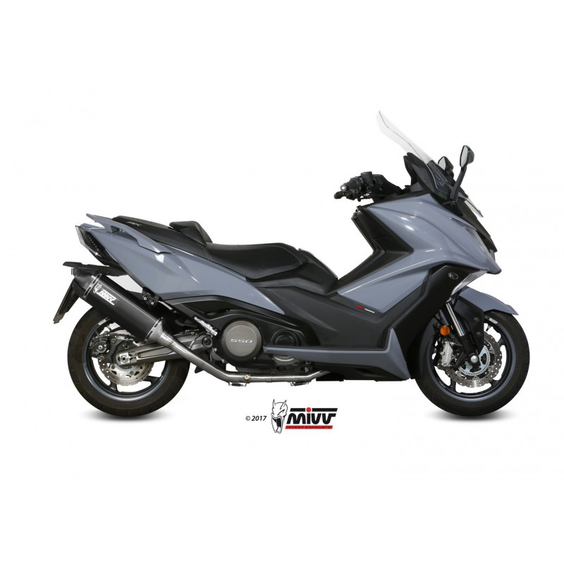 MIVV Kymco Ak550 2017 Speed Edge Sport Imp. compl./full sys. 2x1 Steel black