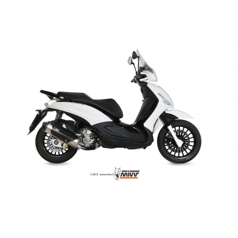 MIVV Piaggio Beverly 125 2014 2016 - Urban Imp. compl./full sys. 1x1 RVS (Inox)