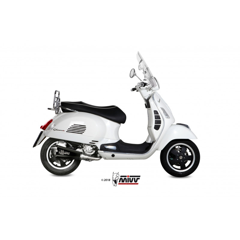 MIVV Piaggio Vespa gts 300 2008 Delta race Sport Imp. compl./full sys. 1x1 Steel black