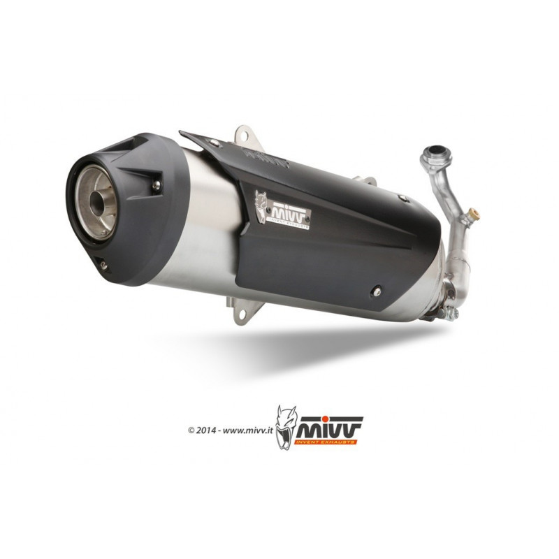 MIVV Piaggio Mp3 400 2007 2011 - Urban Imp. compl./full sys. 1x1 RVS (Inox)