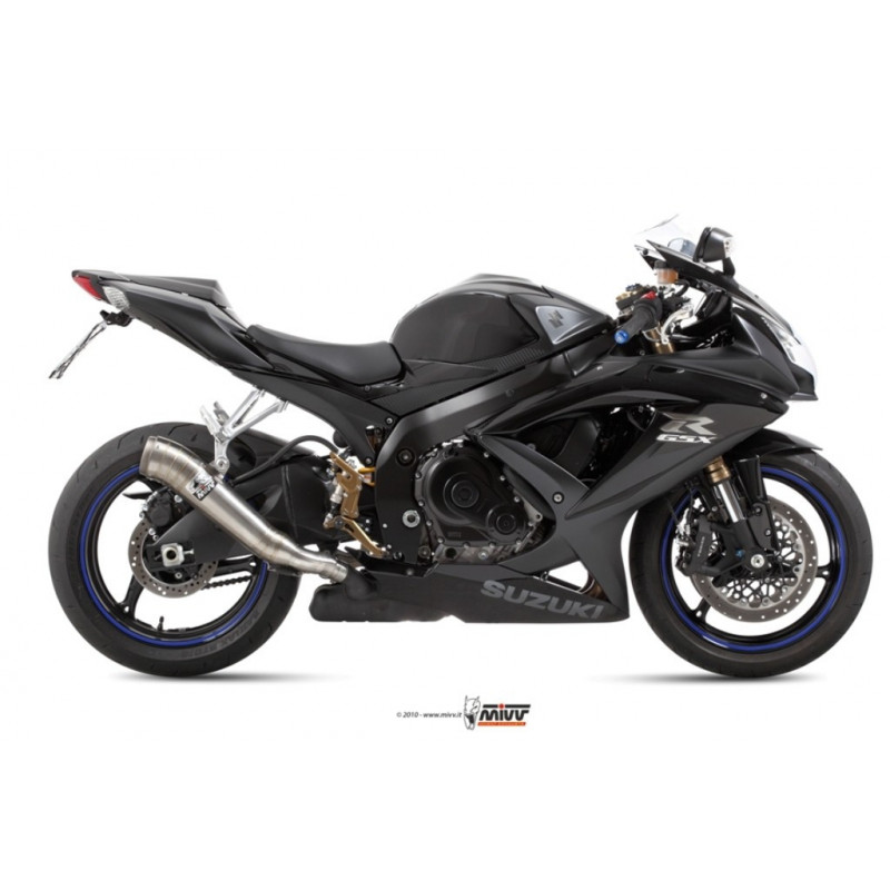 MIVV Suzuki GSX-R 600 2008 2010 Ghibli Sport Slip-on RVS (Inox)