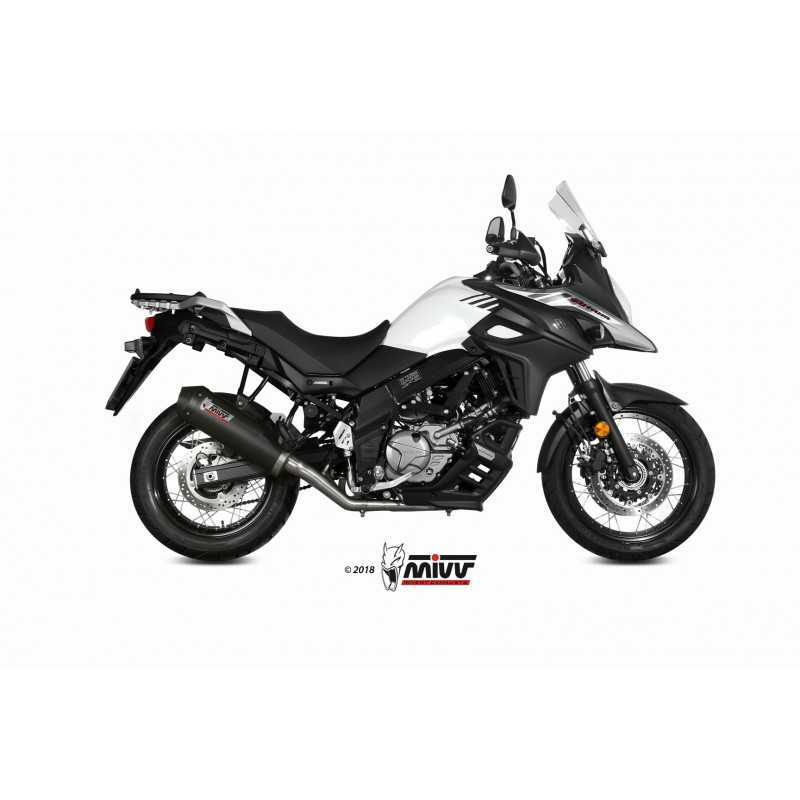 MIVV Suzuki DL V-Strom 650 2017 Oval Sport Slip-on Carbon met Carbon eindkap