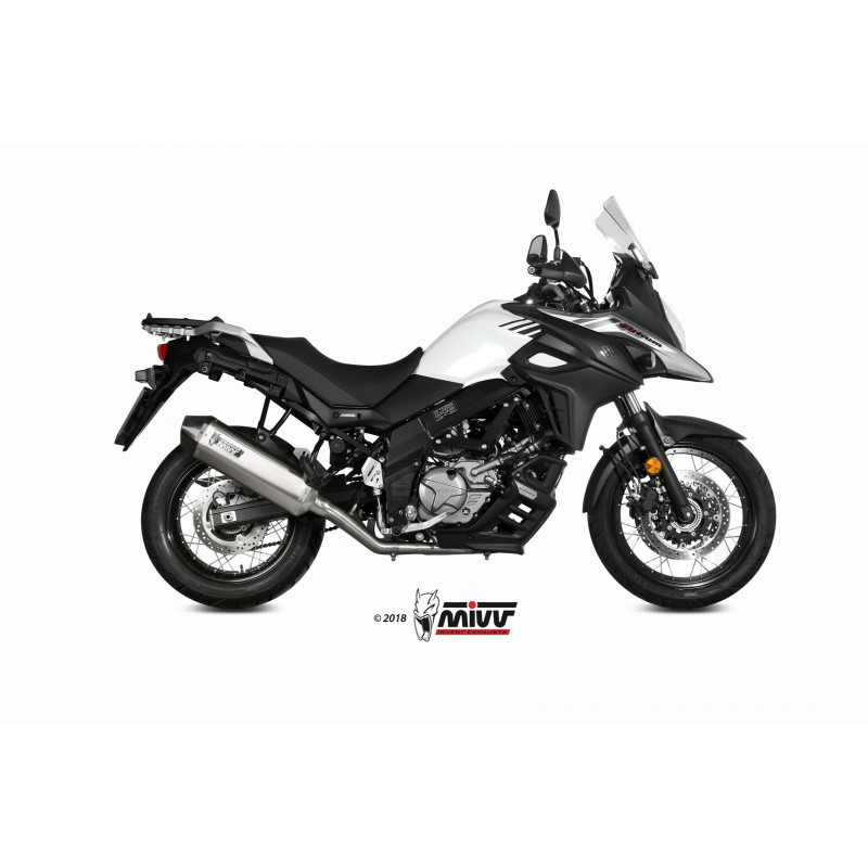 MIVV Suzuki DL V-Strom 650 2017 Speed Edge Sport Slip-on RVS met Carbon eindkap