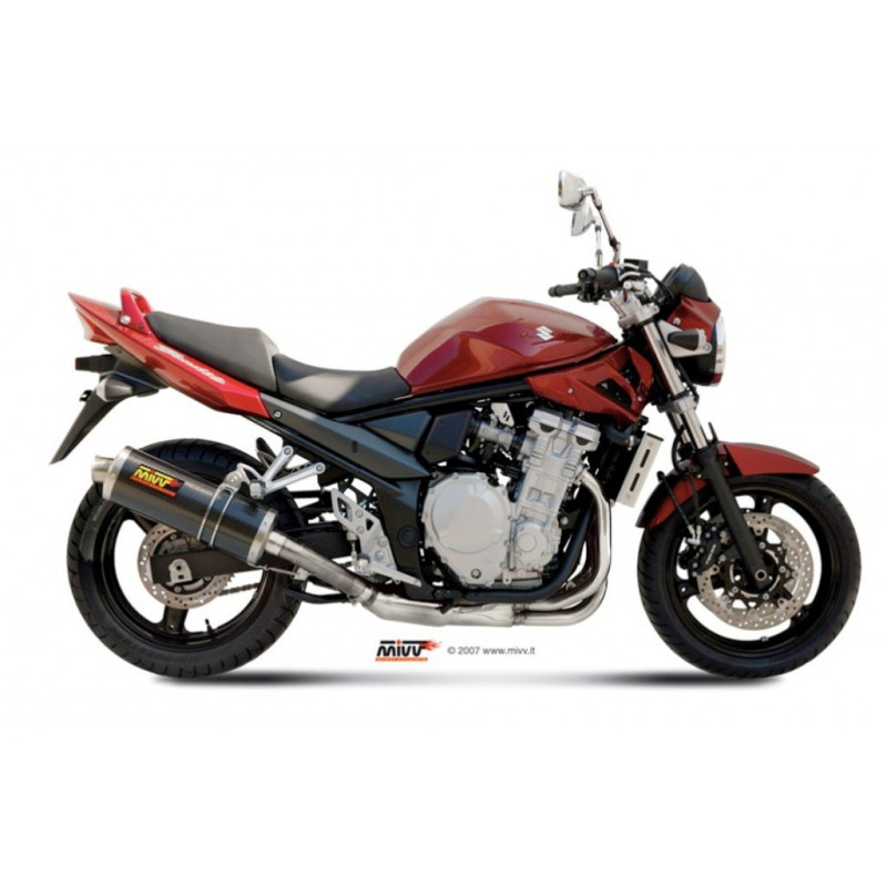 MIVV Suzuki Gsf 650 bandit 2007 2015 Oval Sport Slip-on RVS (Inox)