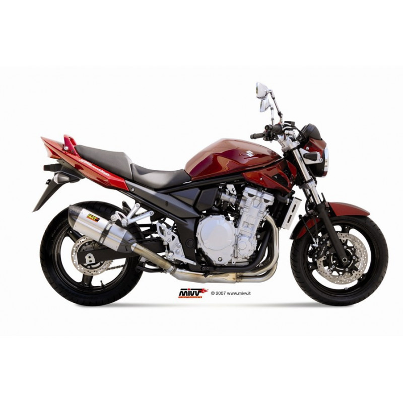 MIVV Suzuki Gsf 650 bandit 2007 2015 Suono Sport Slip-on RVS met Carbon eindkap