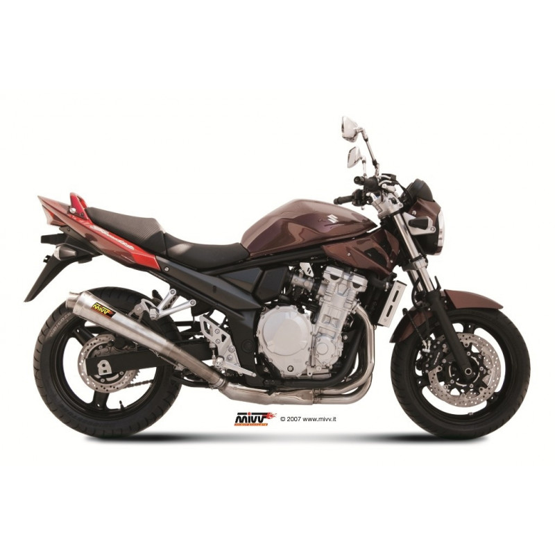 MIVV Suzuki Gsf 650 bandit 2007 2015 X-Cone Sport Slip-on RVS (Inox)