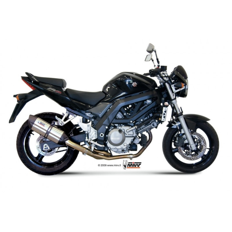 MIVV Suzuki Sv 650 2004 2015 Suono Sport Slip-on RVS met Carbon eindkap