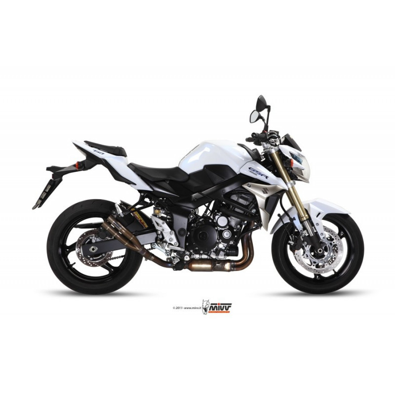 MIVV Suzuki Gsr 750 2011 2016 Double Gun Sport Slip-On Full Titanium