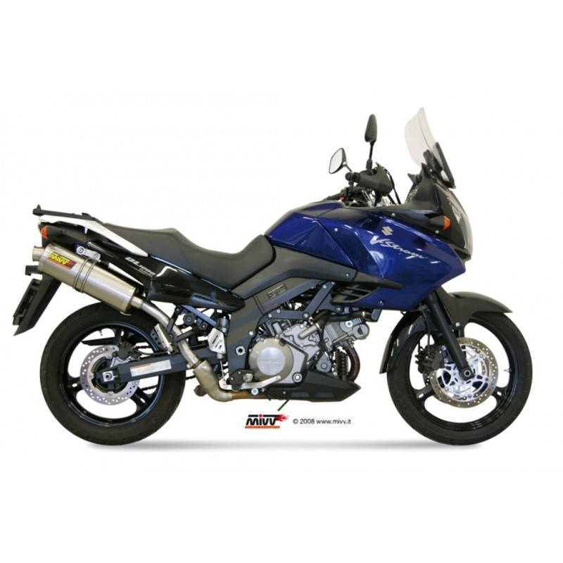 MIVV Suzuki DL V-Strom 1000 2002 2013 Oval Sport 2 slip-on Titanium