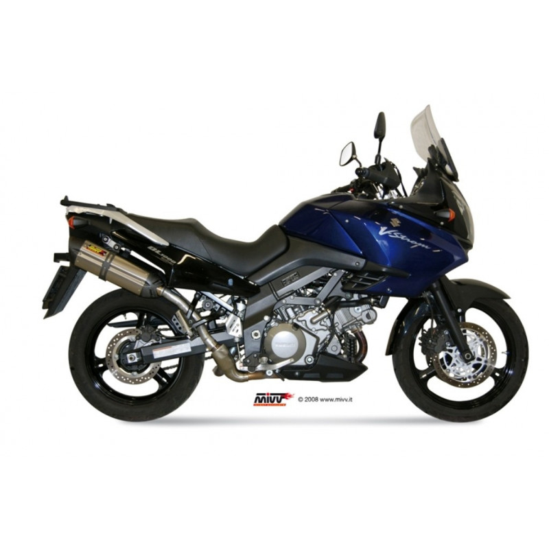 MIVV Suzuki DL V-Strom 1000 2002 2013 Suono Sport 2 slip-on RVS met Carbon eindkap