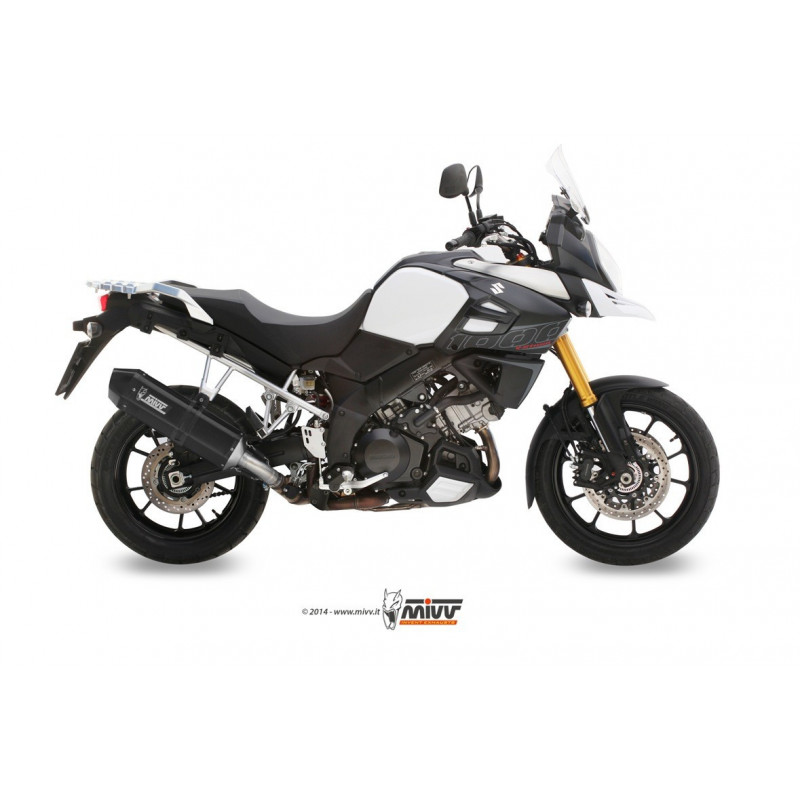 MIVV Suzuki DL V-Strom 1000 2014 Speed Edge Sport Slip-on Steel black