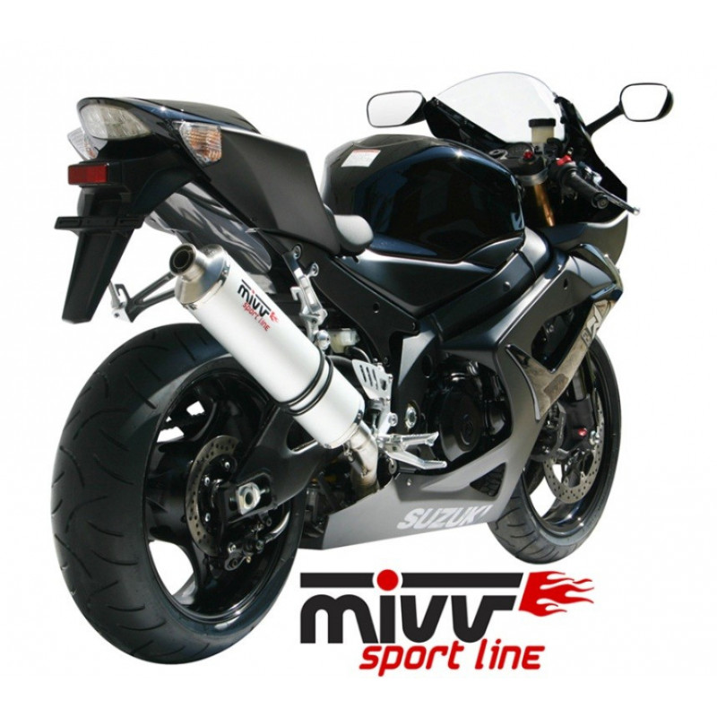 MIVV Suzuki GSX-R 1000 2005 2006 Oval Sport Slip-on RVS (Inox)