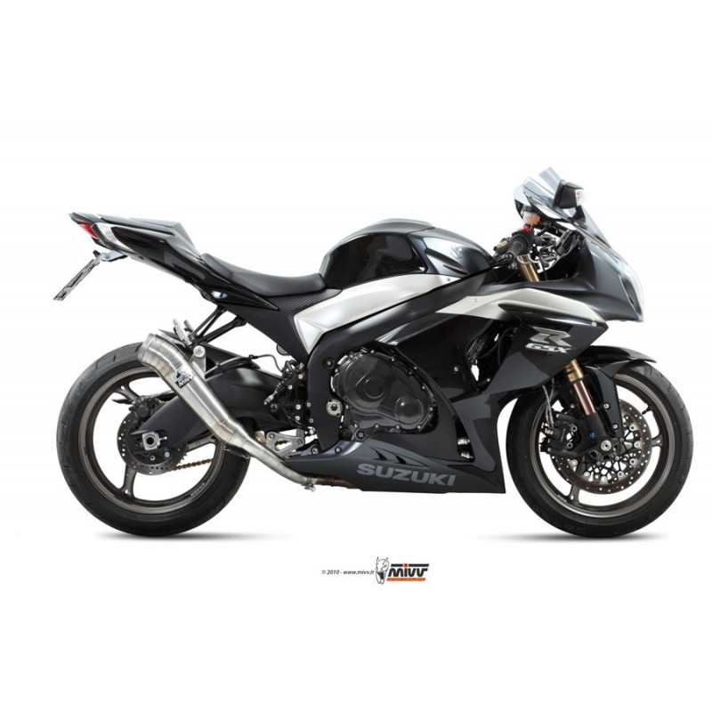 MIVV Suzuki GSX-R 1000 2009 2011 Ghibli Sport 2 slip-on RVS (Inox)