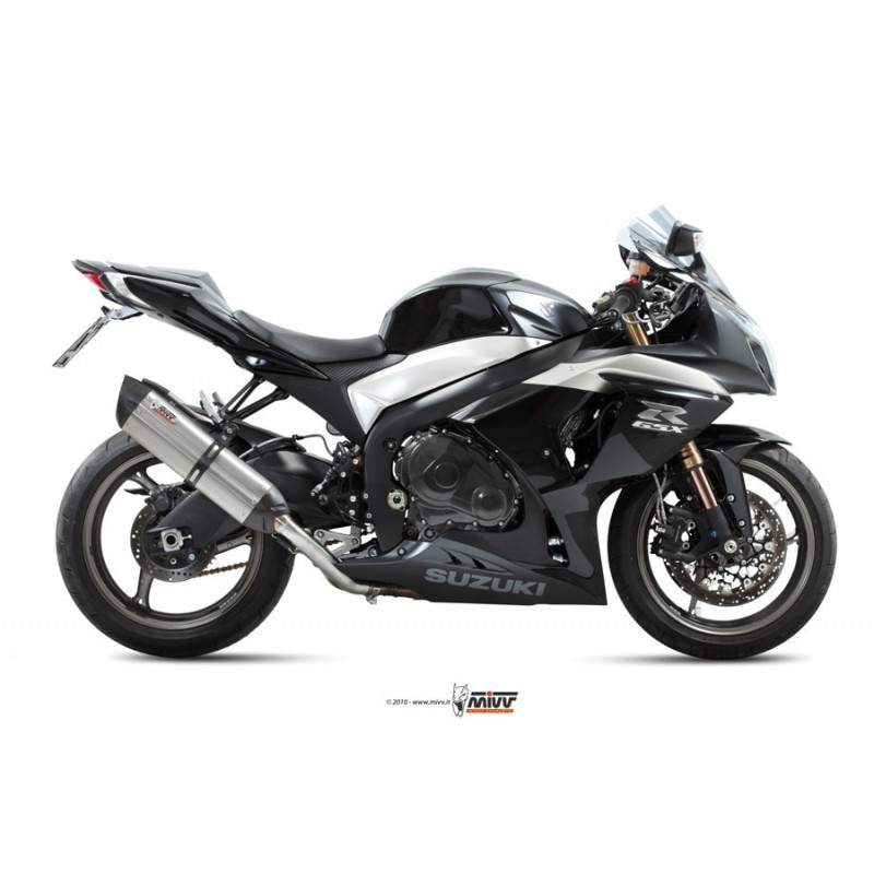 MIVV Suzuki GSX-R 1000 2009 2011 Suono Sport 2 slip-on RVS met Carbon eindkap