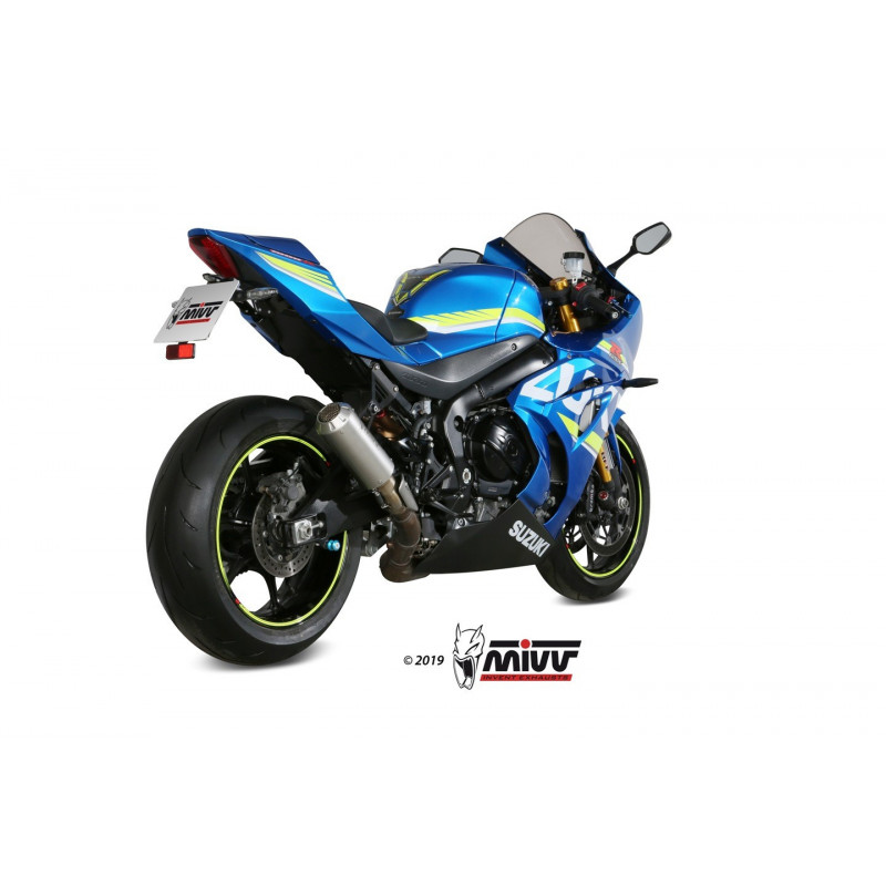 MIVV Suzuki GSX-R 1000 2017 Mk3 Sport Slip-on RVS (Inox)