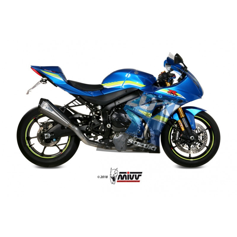 MIVV Suzuki GSX-R 1000 2017 Delta race Power steel Imp. compl./full sys. 4x2x1 RVS (Inox)