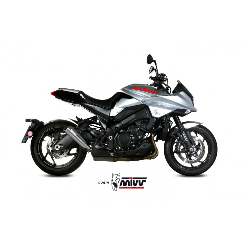 MIVV Suzuki Gsx-s 1000 katana 2019 2020 Ghibli Sport Slip-on RVS (Inox)