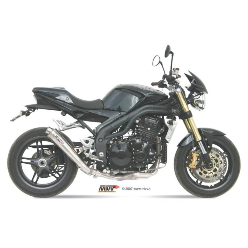 MIVV Triumph Speed triple 2005 2006 X-Cone Sport Slip-on RVS (Inox)