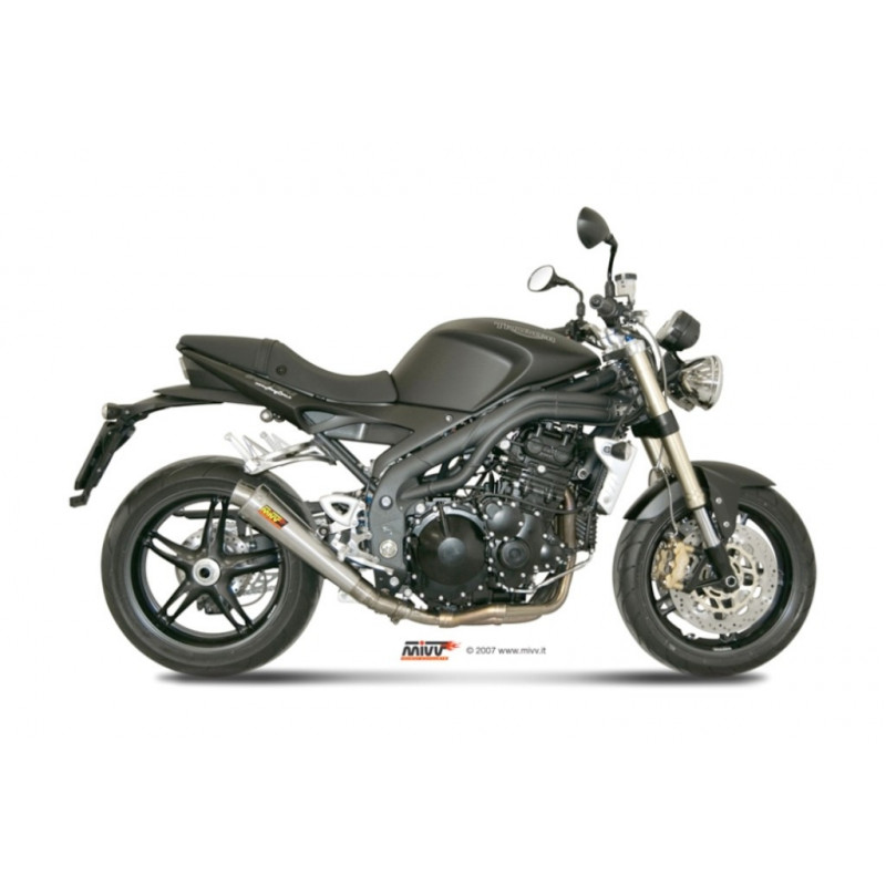 MIVV Triumph Speed triple 2007 2010 X-Cone Sport Slip-on RVS (Inox)