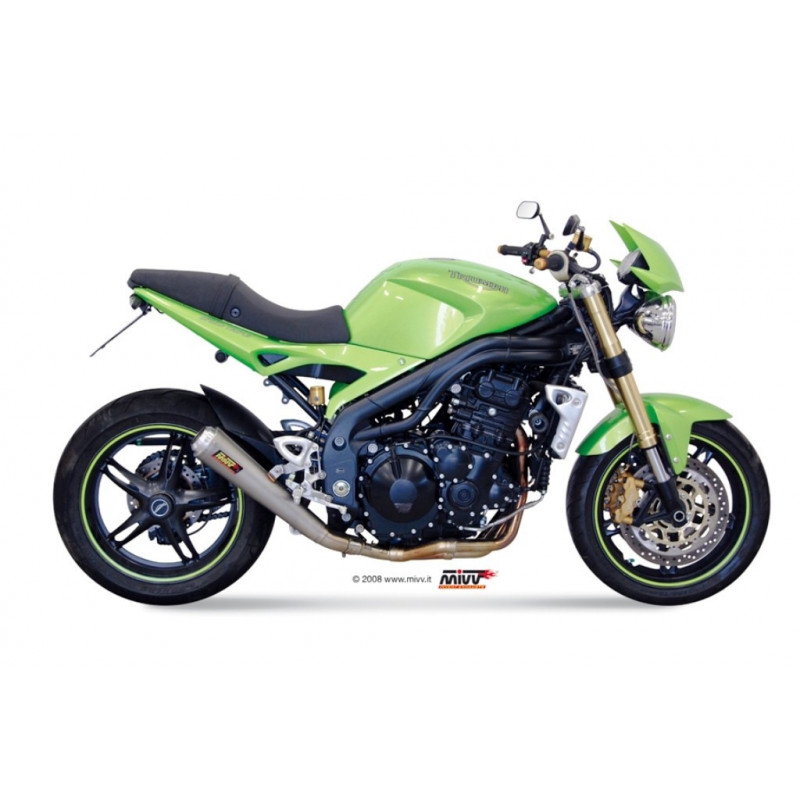 MIVV Triumph Speed triple 2007 2010 X-Cone plus Sport Slip-on RVS (Inox)