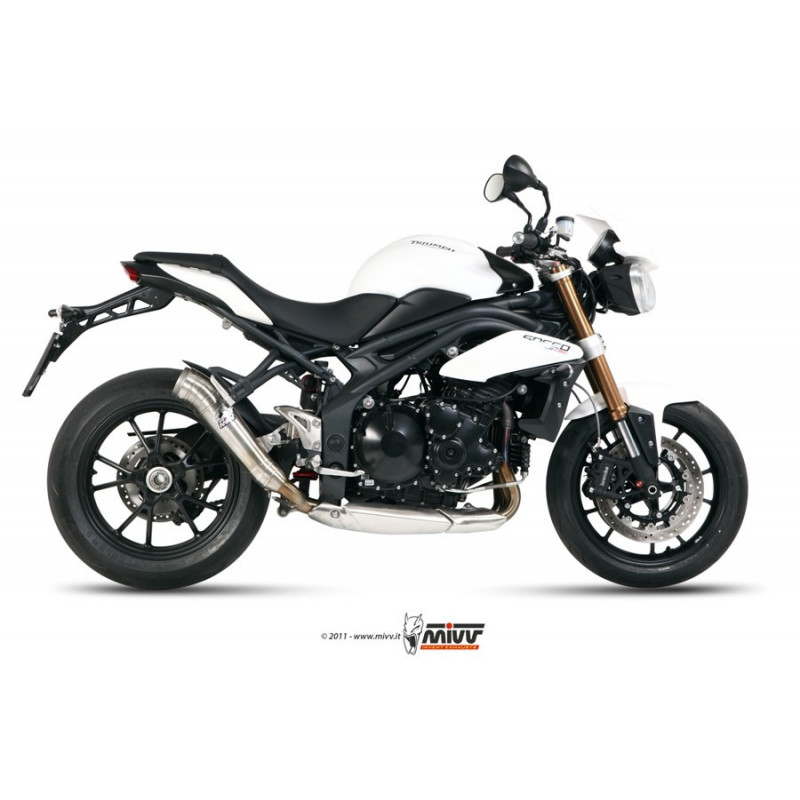 MIVV Triumph Speed triple 2011 2015 Ghibli Sport Slip-on RVS (Inox)