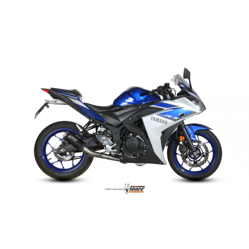 MIVV Yamaha Yzf r25 2015 Mk3 Power steel Imp. compl./full sys. 1x1 Steel black