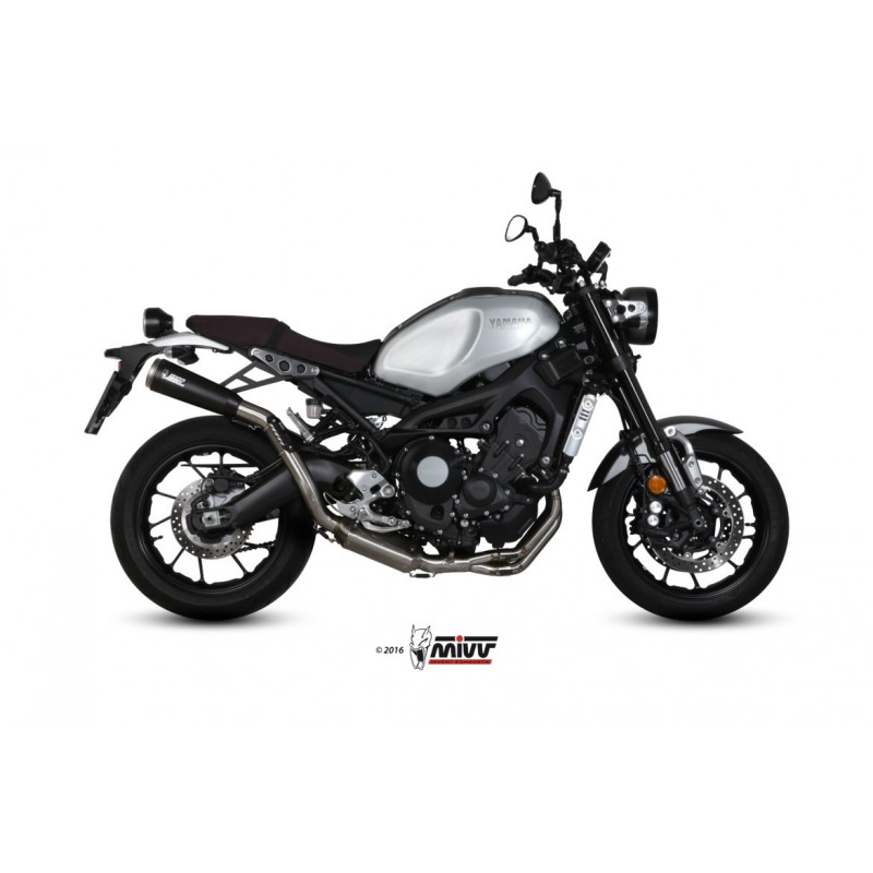 MIVV Yamaha Xsr 900 2016 Ghibli Sport Imp. compl./full sys. 3x1 Inox Keramisch zwart RVS