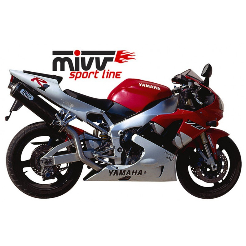 MIVV Yamaha Yzf 1000 r1 1998 2001 Oval Sport Slip-on RVS (Inox)