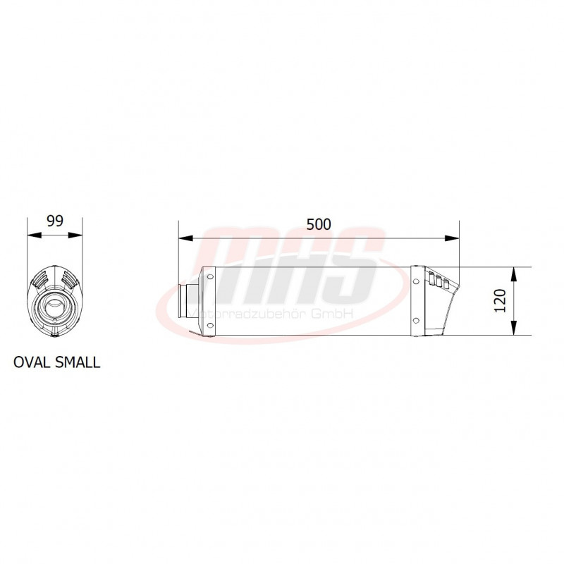 MIVV Yamaha Yzf 1000 r1 2007 2008 Oval Sport 2 slip-on Titanium met Carbon eindkap