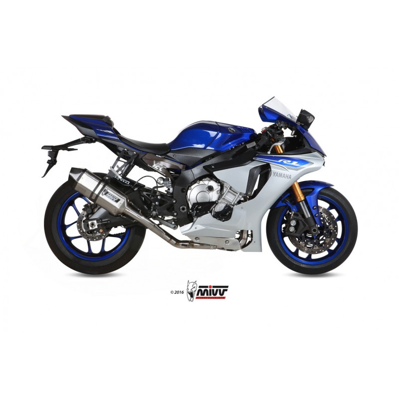 MIVV Yamaha Yzf 1000 r1 2015 Speed edge Power steel Imp. compl./full sys. 4x2x1 RVS (Inox)