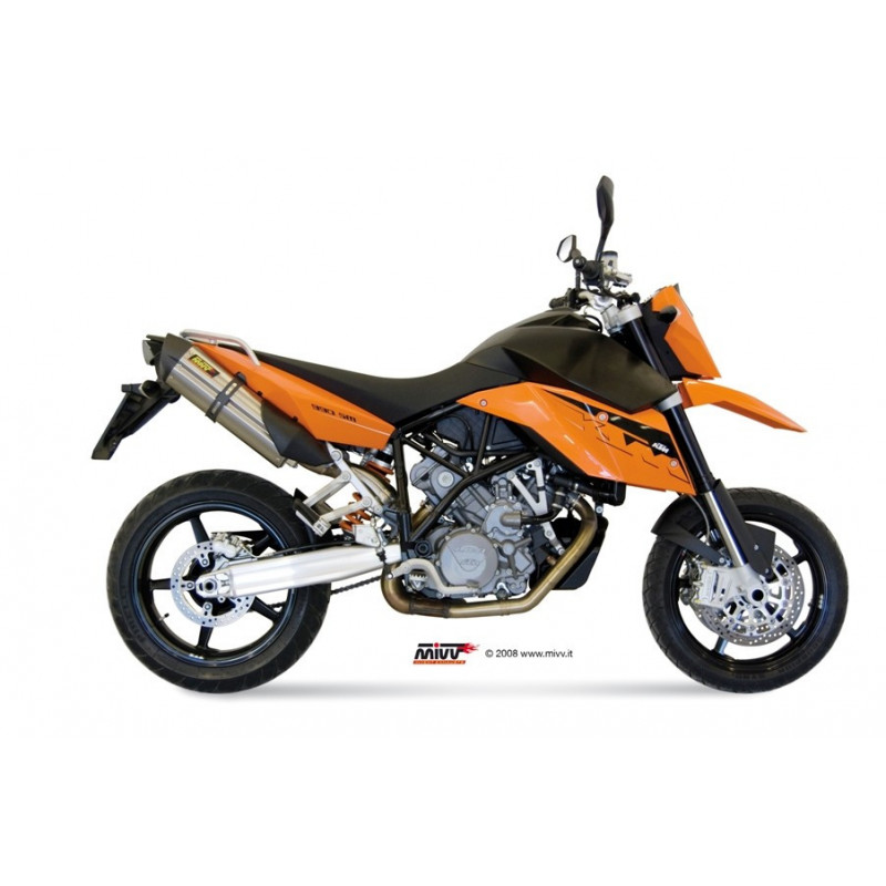 MIVV Suono Rvs KTM LC8 950 Supermoto R ´05/06 - 990 Supermoto R ´07/13 Kat