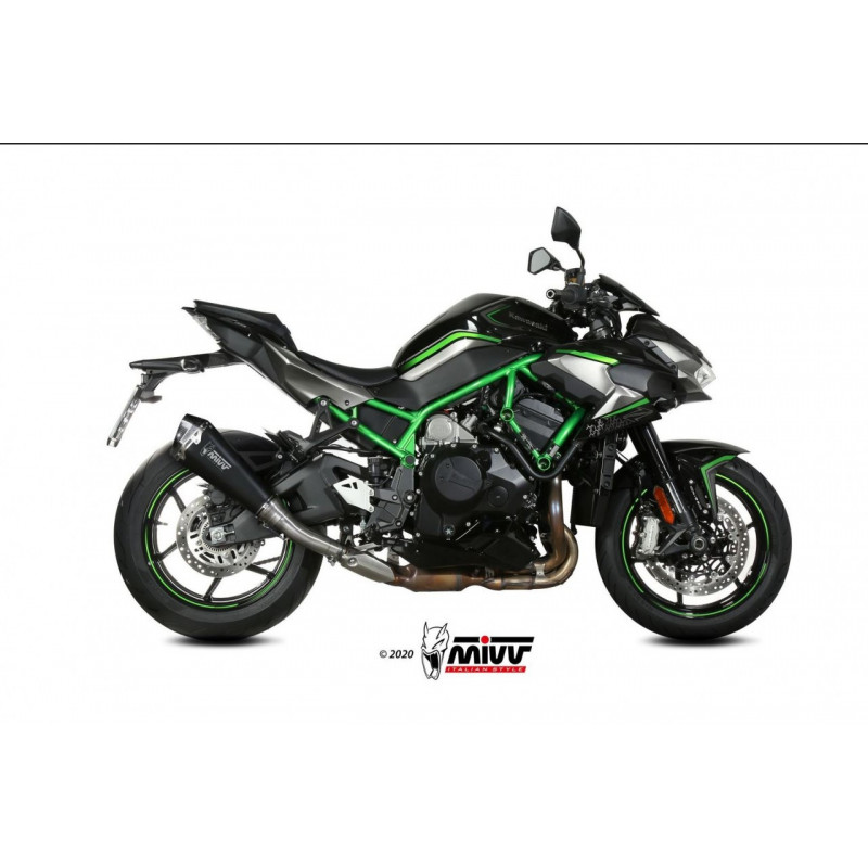 MIVV Delta Race Rvs zwart Kawasaki Z 1000 H2/SE 20-22