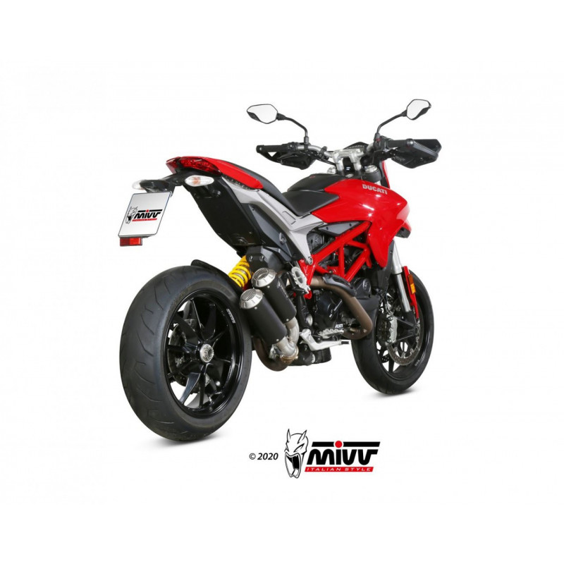 MIVV MK3 Rvs zwart Ducati Hypermotard 939 16-18