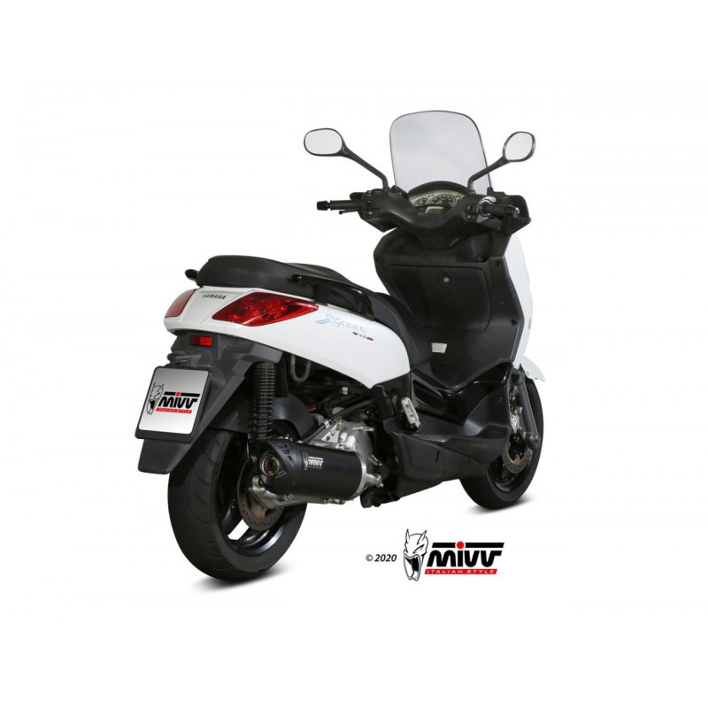 MIVV Mover Rvs zwart incl. Katalysator Yamaha X-MAX 250 06-16