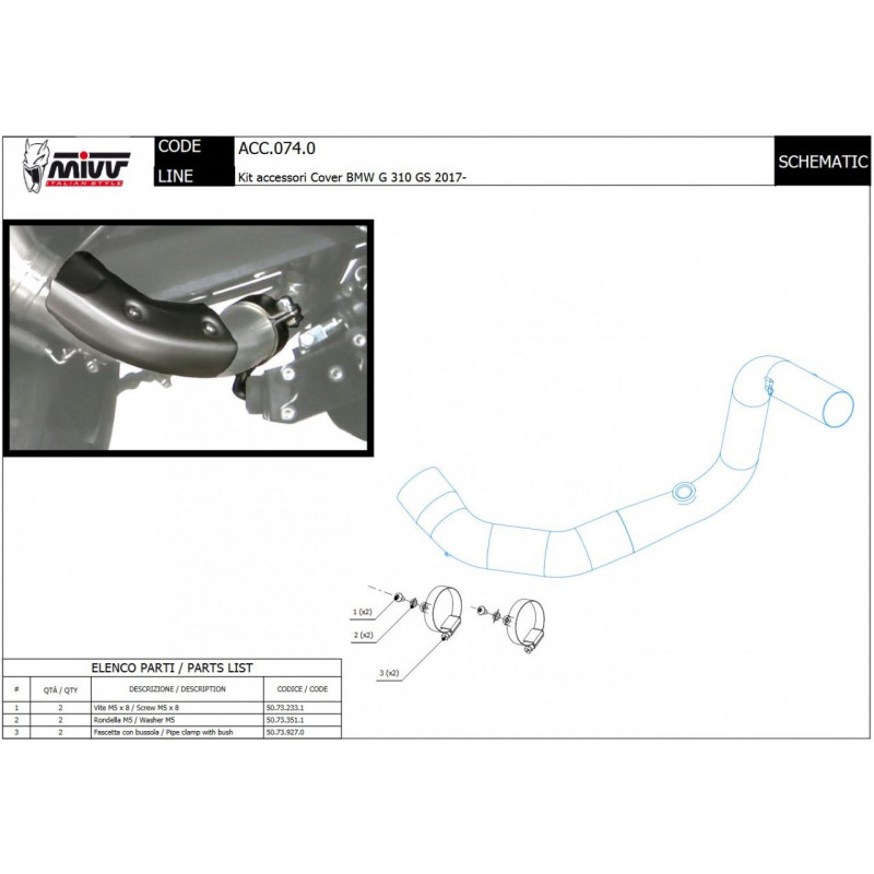 ACC.074.0 - MIVV Hitzeschutz haak BMW G 310 GS