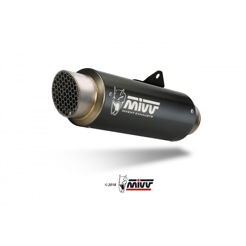 MIVV GPPro Rvs zwart met Catalysator Honda CBR 650 R´19-22/Honda CB 650 R ´19-22