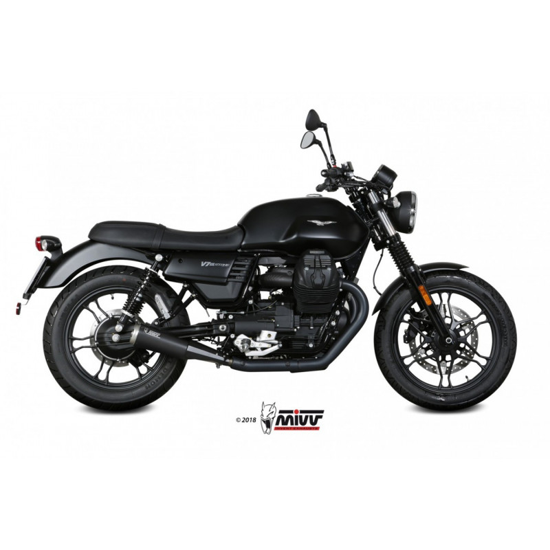 MIVV Ghibli Black Steel incl. Katalysator Moto Guzzi 850 V9 Bobber - Roamer ´16