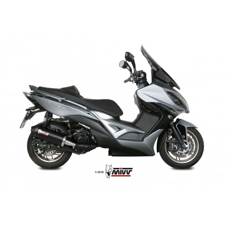 MIVV Oval Rvs zwart KYMCO XCITING 400 2013 -