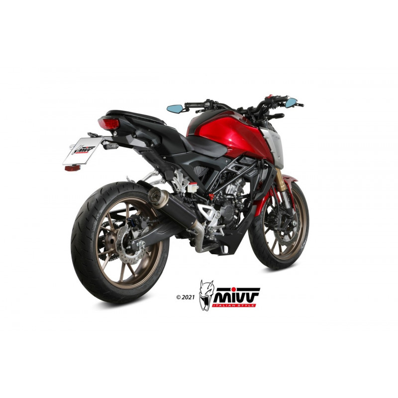 MIVV GPPro Rvs zwart Compleet systeem Honda CB 125 R 21-22