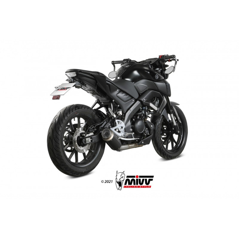 MIVV GPPro Rvs zwart YAMAHA MT 125 21-