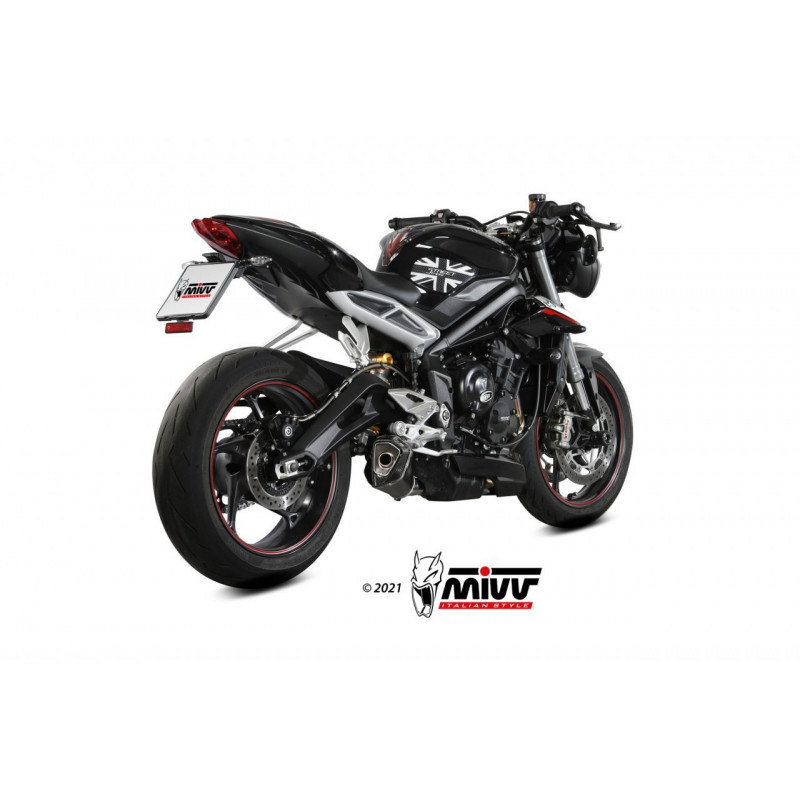 MIVV Delta Race Rvs zwart Triumph Street Triple R/S/RS 17-22