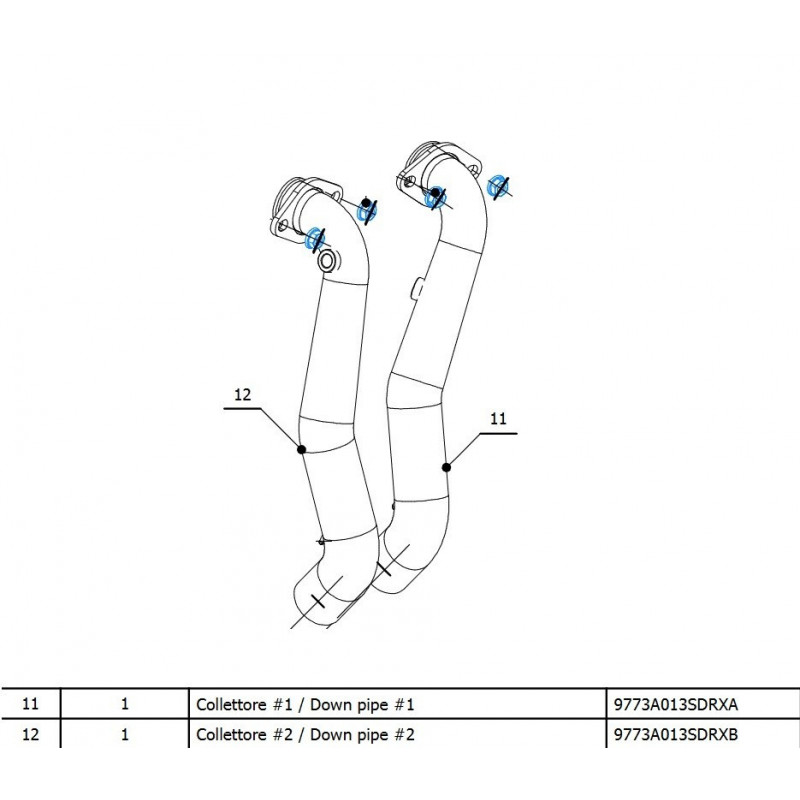 9773A014SDRXA-MIVV bochtenset buis Aprilia RS 660/Tuono 660