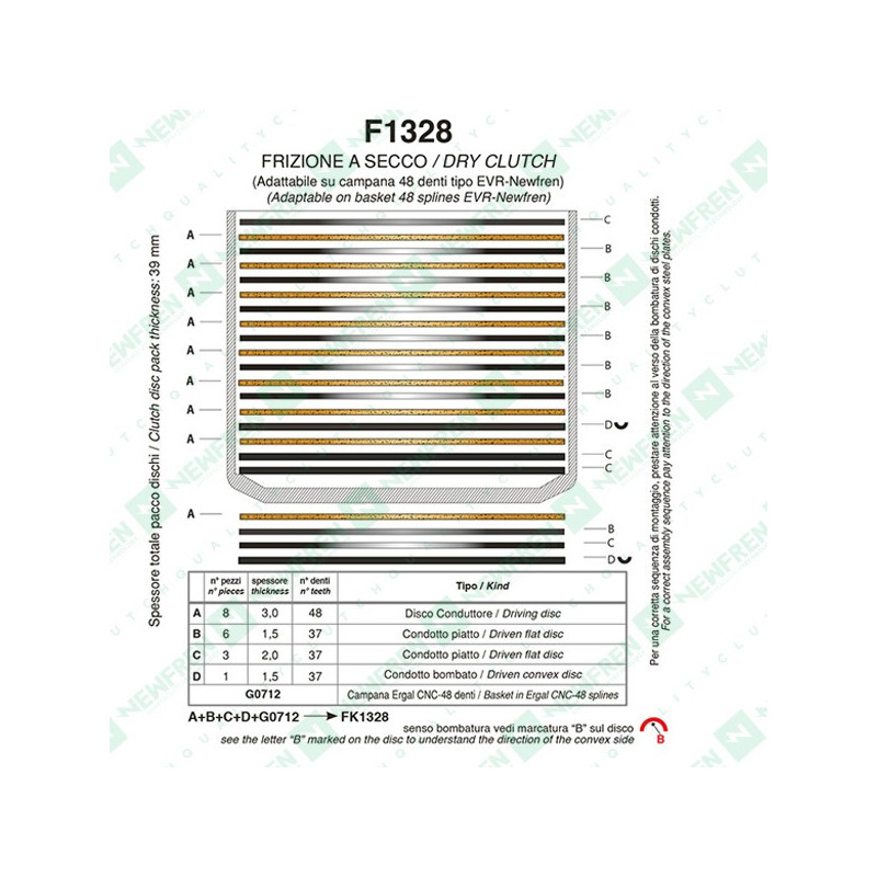 F1328A-Newfren Lammellenkoppeling Performance Z48