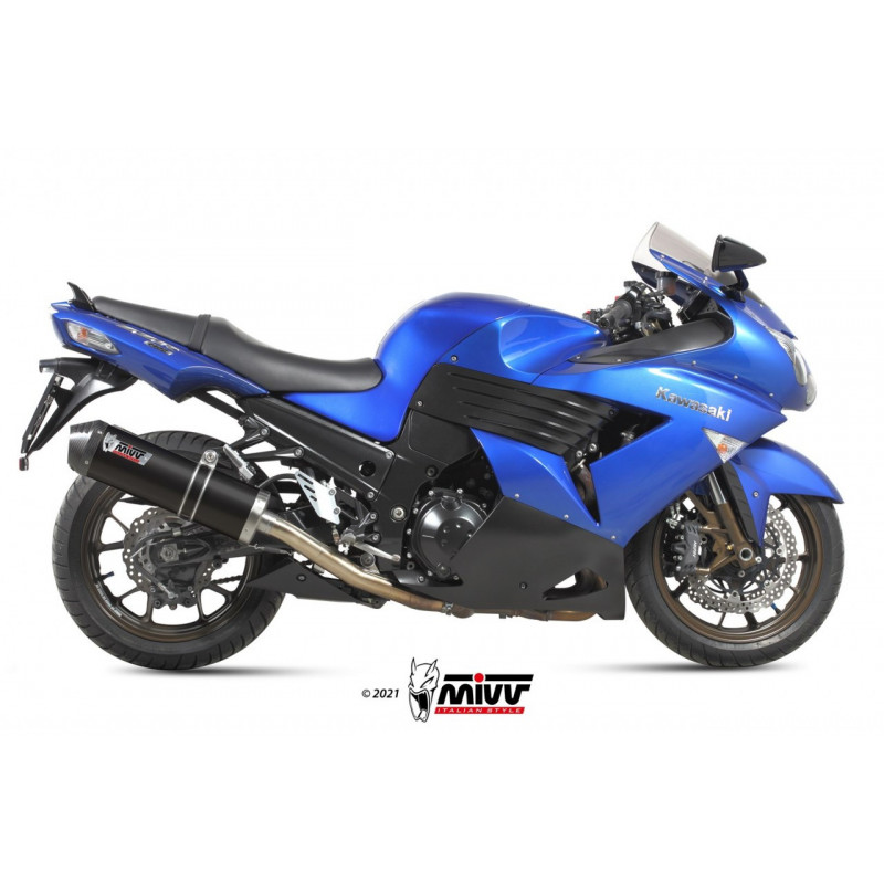 MIVV OVAL Rvs zwart KAWASAKI ZZR 1400 06-07