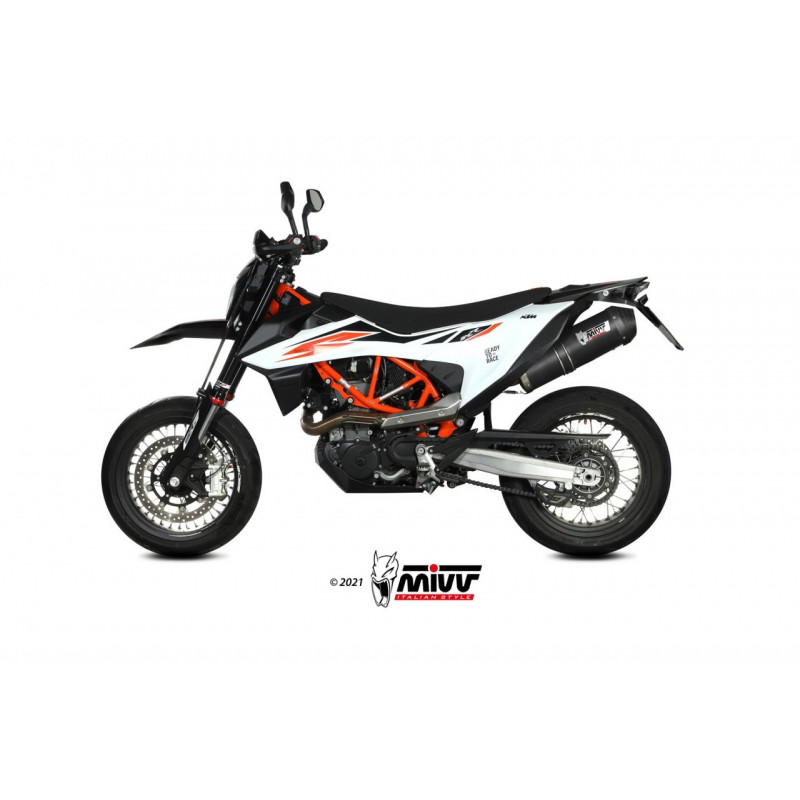 MIVV Oval Rvs zwart KTM 690 SMC R 20-21