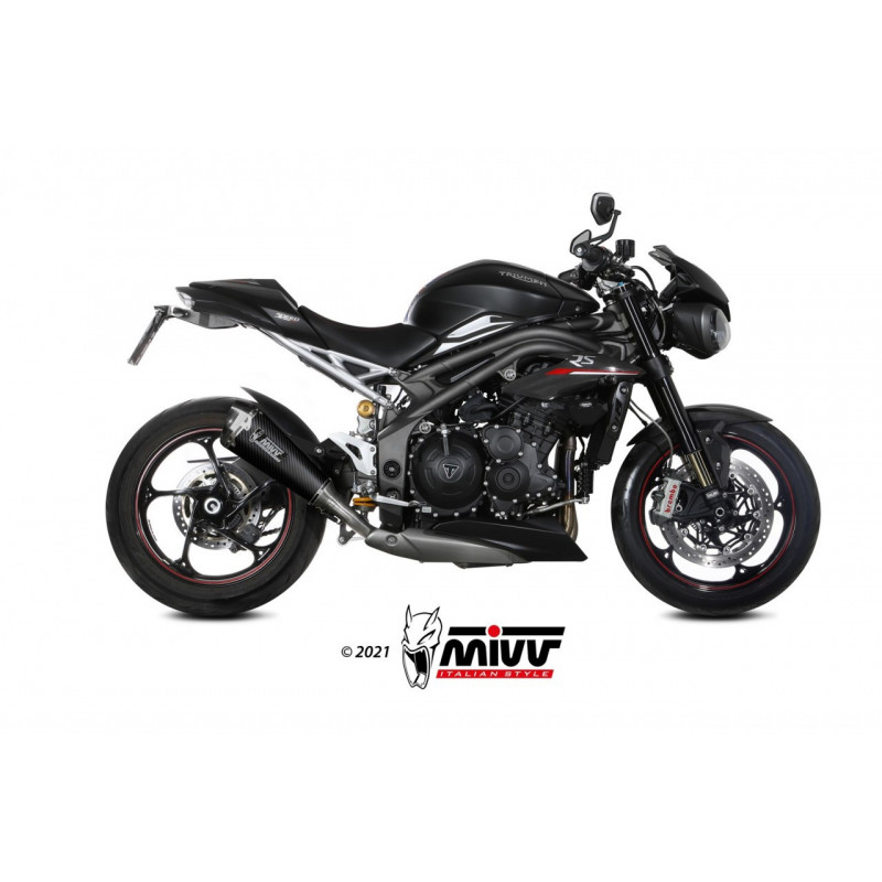 MIVV DELTA RACE Rvs zwart TRIUMPH SPEED TRIPLE 1050 R/RS/S 18-20