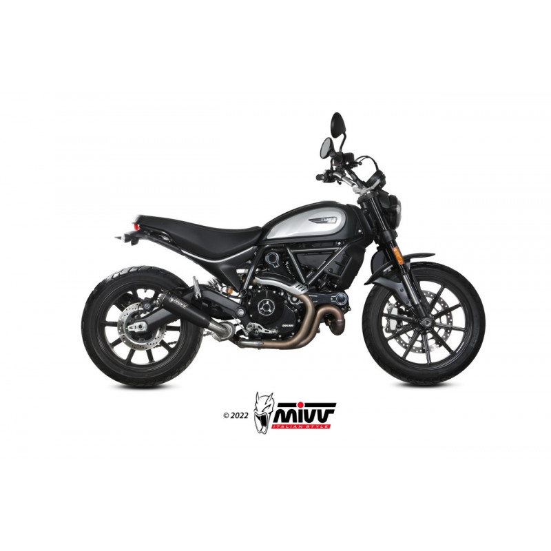 MIVV X-M1 Rvs zwart incl. Katalysator Ducati Scrambler 800 Icon/Dark 21-22