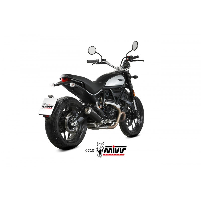 MIVV X-M1 Rvs zwart Ducati Scrambler 800 Icon/Dark 21-22